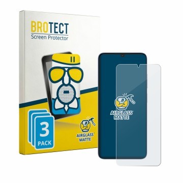 Vorderseite einer Produktverpackung mit dem Markenlogo BROTECT. Daneben ist das Gerät Itel Zeno 20 Max mit dem zugehörigen Dis