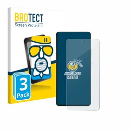 Front side of a product packaging with the brand logo BROTECT. Next to it is the device Motorola Signature shown with the corr