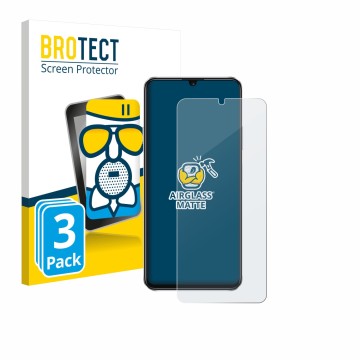 Parte frontal de un envase de producto con el logotipo de la marca BROTECT. Al lado se muestra el dispositivo Huawei Nova Y63 