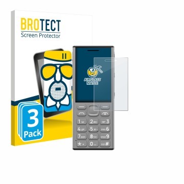 Parte frontale di una confezione del prodotto con il logo del marchio BROTECT. Accanto è raffigurato il dispositivo Nokia 130 