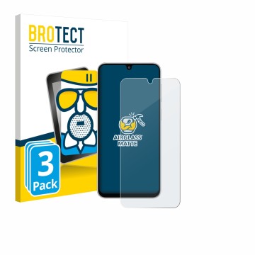 Parte frontale di una confezione del prodotto con il logo del marchio BROTECT. Accanto è raffigurato il dispositivo Samsung Ga