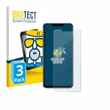 Face avant d’un emballage produit avec le logo de la marque BROTECT. À côté, l’appareil Huawei Enjoy 60X est représenté avec l