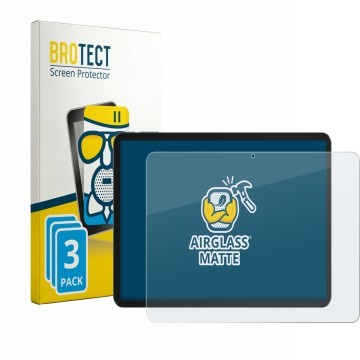 Parte frontale di una confezione del prodotto con il logo del marchio BROTECT. Accanto è raffigurato il dispositivo Tecno MEGA