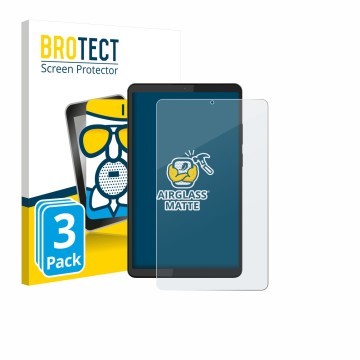 Front side of a product packaging with the brand logo BROTECT. Next to it is the device Barnes & Noble Nook Reading Tablet 8.7