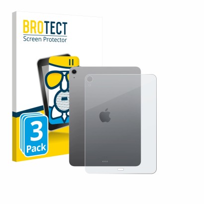 Face avant d’un emballage produit avec le logo de la marque BROTECT. À côté, l’appareil Apple iPad Air 11" M4 2026 (Arrière) e