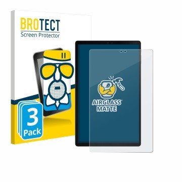 Face avant d’un emballage produit avec le logo de la marque BROTECT. À côté, l’appareil ZTE Blade X1001 est représenté avec la