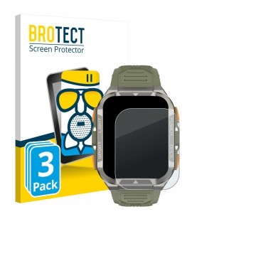 Face avant d’un emballage produit avec le logo de la marque BROTECT. À côté, l’appareil Blackview W80 Pro 1,91