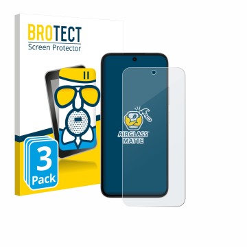 Parte frontal de un envase de producto con el logotipo de la marca BROTECT. Al lado se muestra el dispositivo Oppo A6s 5G con 