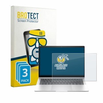 Face avant d’un emballage produit avec le logo de la marque BROTECT. À côté, l’appareil HP EliteBook X G1i 14