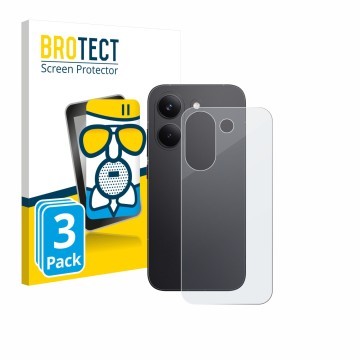 Parte frontale di una confezione del prodotto con il logo del marchio BROTECT. Accanto è raffigurato il dispositivo Xiaomi Poc