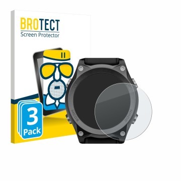 Front side of a product packaging with the brand logo BROTECT. Next to it is the device Mares Sirius shown with the correspond