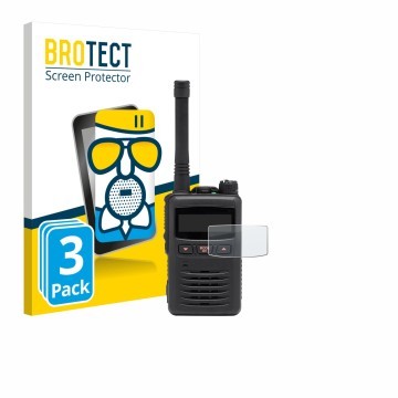 Vorderseite einer Produktverpackung mit dem Markenlogo BROTECT. Daneben ist das Gerät Motorola EVX S24 mit dem zugehörigen Dis