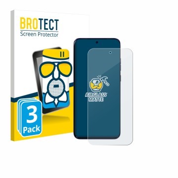 Vorderseite einer Produktverpackung mit dem Markenlogo BROTECT. Daneben ist das Gerät Motorola Edge 70 Fusion mit dem zugehöri