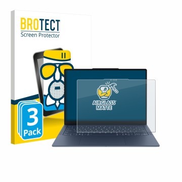 Vorderseite einer Produktverpackung mit dem Markenlogo BROTECT. Daneben ist das Gerät Lenovo Yoga Slim 7x Gen 11 14