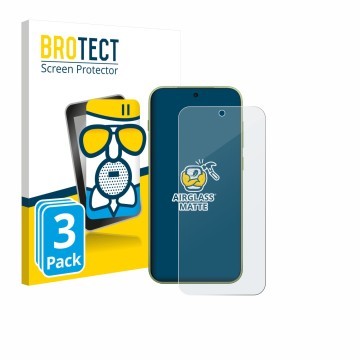 Front side of a product packaging with the brand logo BROTECT. Next to it is the device OnePlus 15T shown with the correspondi