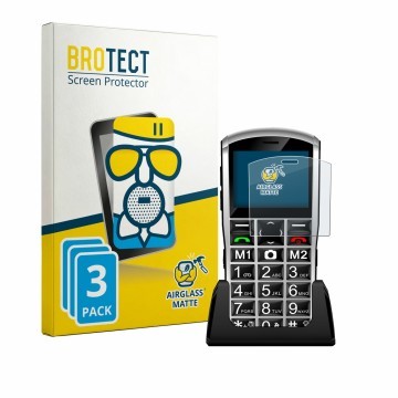 Vorderseite einer Produktverpackung mit dem Markenlogo BROTECT. Daneben ist das Gerät Artfone A400 Pro 4G mit dem zugehörigen 