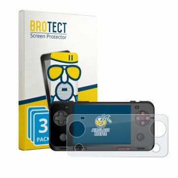 Vorderseite einer Produktverpackung mit dem Markenlogo BROTECT. Daneben ist das Gerät Ayaneo Pocket ACE mit dem zugehörigen Di