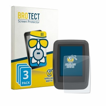 Front side of a product packaging with the brand logo BROTECT. Next to it is the device Ananda D16 TFT-Display shown with the 