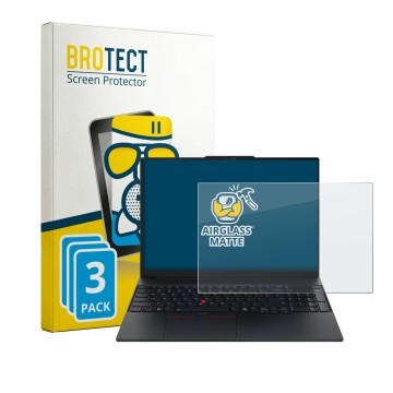 Parte frontale di una confezione del prodotto con il logo del marchio BROTECT. Accanto è raffigurato il dispositivo Lenovo Thi