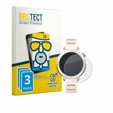 Vorderseite einer Produktverpackung mit dem Markenlogo BROTECT. Daneben ist das Gerät Oppo Watch X3 Mini mit dem zugehörigen D