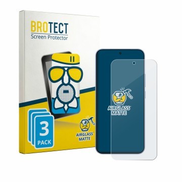 Vorderseite einer Produktverpackung mit dem Markenlogo BROTECT. Daneben ist das Gerät Vivo T5 Pro mit dem zugehörigen Displays