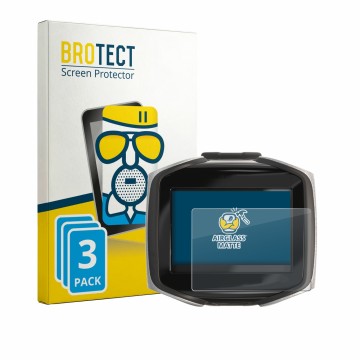 Parte frontal de un envase de producto con el logotipo de la marca BROTECT. Al lado se muestra el dispositivo Mares Quad CI co