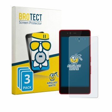 Parte frontale di una confezione del prodotto con il logo del marchio BROTECT. Accanto è raffigurato il dispositivo Fujitsu Ar