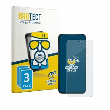 Parte frontal de un envase de producto con el logotipo de la marca BROTECT. Al lado se muestra el dispositivo Motorola Edge 70
