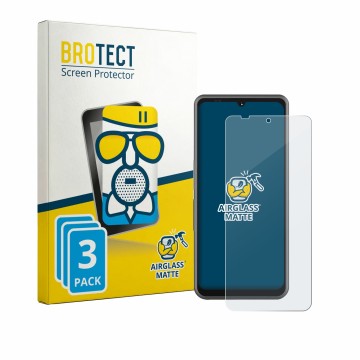 Vorderseite einer Produktverpackung mit dem Markenlogo BROTECT. Daneben ist das Gerät Sonim XP Pro E mit dem zugehörigen Displ