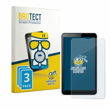 Vorderseite einer Produktverpackung mit dem Markenlogo BROTECT. Daneben ist das Gerät Brave BT7X1 mit dem zugehörigen Displays