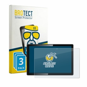 Vorderseite einer Produktverpackung mit dem Markenlogo BROTECT. Daneben ist das Gerät Denver TIO-10525 mit dem zugehörigen Dis