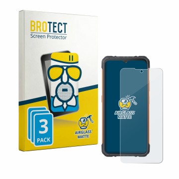 Vorderseite einer Produktverpackung mit dem Markenlogo BROTECT. Daneben ist das Gerät Cubot KingKong Ace 5 mit dem zugehörigen