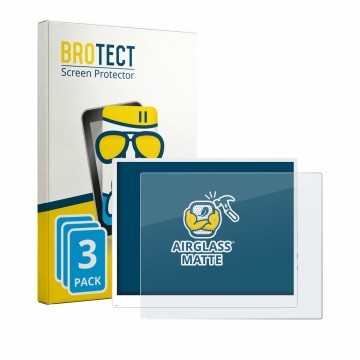 Face avant d’un emballage produit avec le logo de la marque BROTECT. À côté, l’appareil Bigme B13 ePaper Monitor est représent