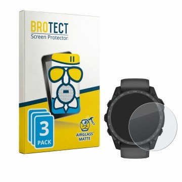 Vorderseite einer Produktverpackung mit dem Markenlogo BROTECT. Daneben ist das Gerät Garmin Tactix 8 Amoled Cerakote (51 mm) 