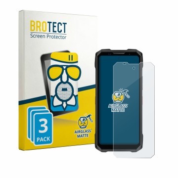 Vorderseite einer Produktverpackung mit dem Markenlogo BROTECT. Daneben ist das Gerät Doogee V Max 2 Pro mit dem zugehörigen D