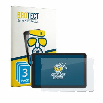 Parte frontale di una confezione del prodotto con il logo del marchio BROTECT. Accanto è raffigurato il dispositivo Zebra ET40