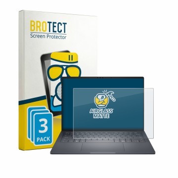 Parte frontal de un envase de producto con el logotipo de la marca BROTECT. Al lado se muestra el dispositivo Dell Pro Max 14 