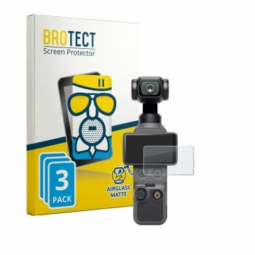 Parte frontale di una confezione del prodotto con il logo del marchio BROTECT. Accanto è raffigurato il dispositivo DJI Osmo P