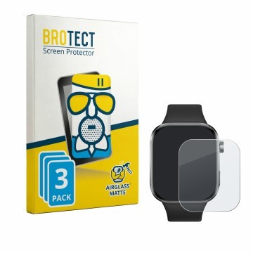 Vorderseite einer Produktverpackung mit dem Markenlogo BROTECT. Daneben ist das Gerät Xiaomi Redmi Watch 6 mit dem zugehörigen