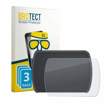 Face avant d’un emballage produit avec le logo de la marque BROTECT. À côté, l’appareil Motocaddy M1 DHC 2026 est représenté a