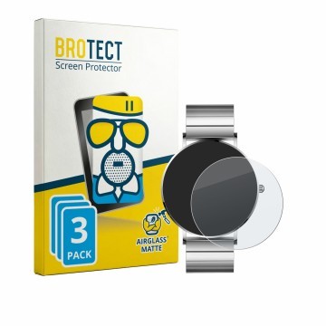 Vorderseite einer Produktverpackung mit dem Markenlogo BROTECT. Daneben ist das Gerät Xcoast Minimalist Unisex Smartwatch mit 