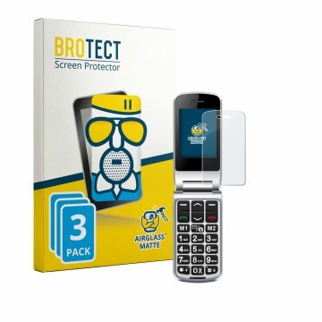 Front side of a product packaging with the brand logo BROTECT. Next to it is the device Sweetlink F1PLUS shown with the corres