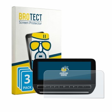 Vorderseite einer Produktverpackung mit dem Markenlogo BROTECT. Daneben ist das Gerät Mercedes-Benz Actros L 2026 mit dem zuge
