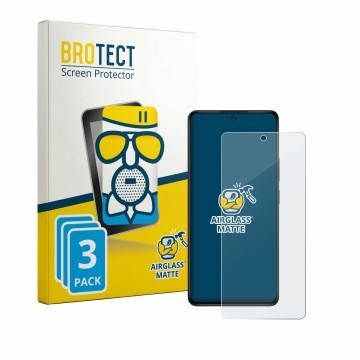 Parte frontal de un envase de producto con el logotipo de la marca BROTECT. Al lado se muestra el dispositivo Lava Bold 2 5G c