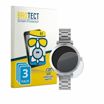 Parte frontale di una confezione del prodotto con il logo del marchio BROTECT. Accanto è raffigurato il dispositivo ZenWatch L