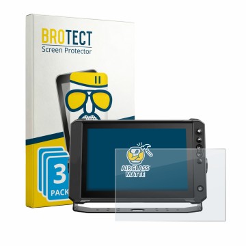 Face avant d’un emballage produit avec le logo de la marque BROTECT. À côté, l’appareil Lowrance Elite FS 12 est représenté av