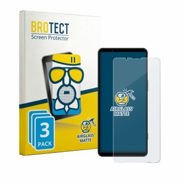 Parte frontale di una confezione del prodotto con il logo del marchio BROTECT. Accanto è raffigurato il dispositivo Sony Xperi