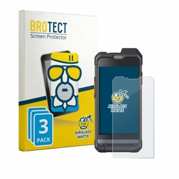 Front side of a product packaging with the brand logo BROTECT. Next to it is the device Hytera PNC460 shown with the correspon