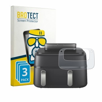 Face avant d’un emballage produit avec le logo de la marque BROTECT. À côté, l’appareil Philips Airfryer 5000 Series NA551/00 
