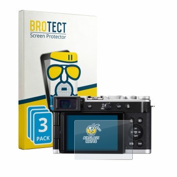 Vorderseite einer Produktverpackung mit dem Markenlogo BROTECT. Daneben ist das Gerät Panasonic Lumix DC-L10 mit dem zugehörig